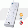 8 Outlet Surge Protected USB Power Board