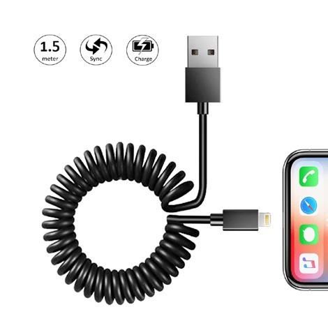 Coiled Lightning Cable