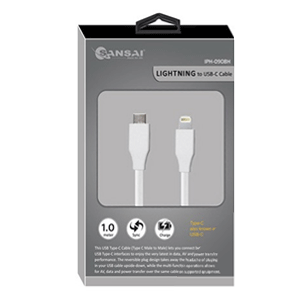 Quick Charge and Data Transfer – up to 2.1A Compatibility – Please be sure that you are using Apple USB-C chargers or other USB-C laptops. This USB -C to lightning cable is compatible with the iPhone. Cable Length: 1.2m Window box, 12/96