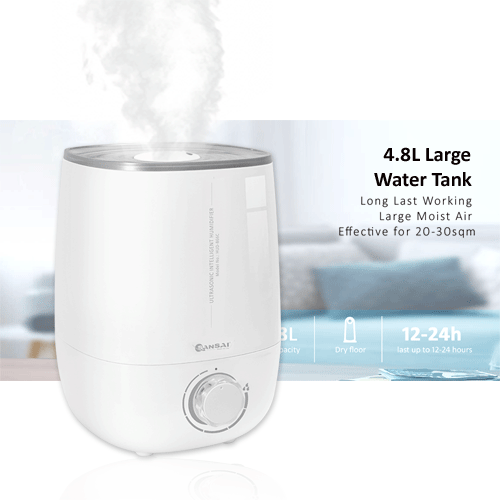 Cold Mist humidifier Ultrasonic Cool Mist 13L Industrial air humidifier Commercial，4 Spray nozzles Ultra Quiet ，with Adjustable Mist Mode，Double ultrasonic atomizing 